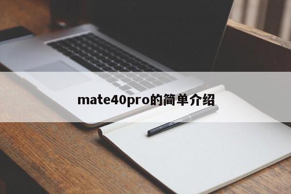 mate40pro的简单介绍